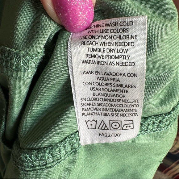 Helping Hands Purple Label Green Scrub Pants LP Woman’s 5 Pocket Elastic Waist - Picture 8 of 9